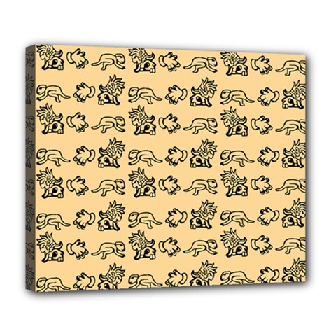 Inka Cultur Animal - Animals And Occult Religion Deluxe Canvas 24  X 20  (stretched) by DinzDas