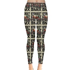 Bmx And Street Style - Urban Cycling Culture Inside Out Leggings by DinzDas