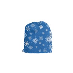 Winter Time And Snow Chaos Drawstring Pouch (xs) by DinzDas