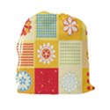 Abstract Flowers And Circle Drawstring Pouch (2XL) View2