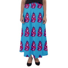 Little Devil Baby - Cute And Evil Baby Demon Flared Maxi Skirt by DinzDas