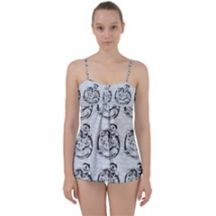 Monster Party - Hot Sexy Monster Demon With Ugly Little Monsters Babydoll Tankini Set by DinzDas