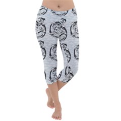 Monster Party - Hot Sexy Monster Demon With Ugly Little Monsters Lightweight Velour Capri Yoga Leggings by DinzDas