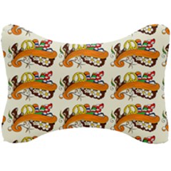 Love And Flowers And Peace Fo All Hippies Seat Head Rest Cushion by DinzDas