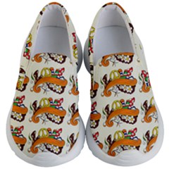 Love And Flowers And Peace Fo All Hippies Kids Lightweight Slip Ons by DinzDas