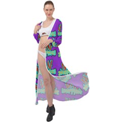 Jaw Dropping Comic Big Bang Poof Maxi Chiffon Beach Wrap by DinzDas