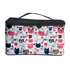 Adorable Seamless Cat Head Pattern01 Cosmetic Storage by TastefulDesigns