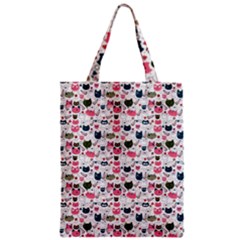Adorable Seamless Cat Head Pattern01 Zipper Classic Tote Bag by TastefulDesigns