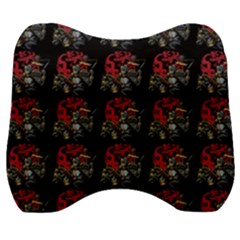 Middle Ages Knight With Morning Star And Horse Velour Head Support Cushion by DinzDas