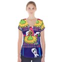Circus Ghosts Digital Short Sleeve Front Detail Top View1