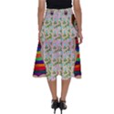 Tan Swimmer Flowerwall Perfect Length Midi Skirt View2