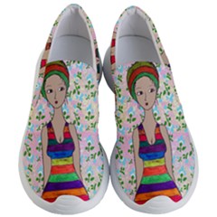 Tan Swimmer Flowerwall Women s Lightweight Slip Ons by snowwhitegirl