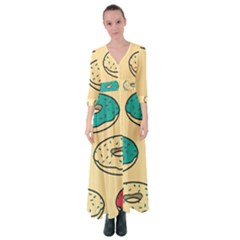 Donuts Button Up Maxi Dress by Sobalvarro