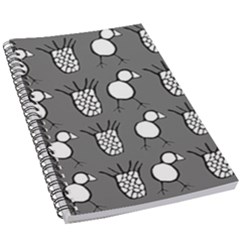 Grey Base, B&w Chpa Pattern Design 5 5  X 8 5  Notebook by CHPALTD