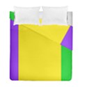 Carnival Mardi Gras Purple Yellow Green Stripes Duvet Cover Double Side (Full/ Double Size) View2