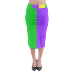 New Orleans Carnival Colors Mardi Gras Midi Pencil Skirt by yoursparklingshop