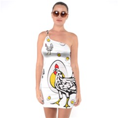 Roseanne Chicken One Soulder Bodycon Dress by EvgeniaEsenina