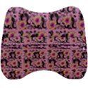 60s Girl Floral Pink Velour Head Support Cushion View2