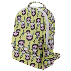 Doctor Pattern Flap Pocket Backpack (small) by snowwhitegirl