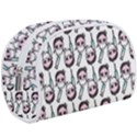 Doctor Pattern White Makeup Case (Large) View1