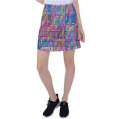 Colorful Shapes Texture                                                       Tennis Skirt by LalyLauraFLM