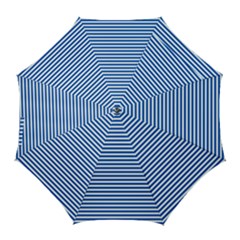 Classic Marine Stripes Pattern, Retro Stylised Striped Theme Golf Umbrellas by Casemiro