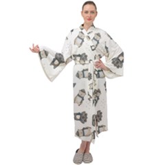 Cute Seamless Pattern With Koala Panda Bear Maxi Velour Kimono by Amaryn4rt