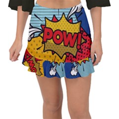 Pow Word Pop Art Style Expression Vector Fishtail Mini Chiffon Skirt by Amaryn4rt
