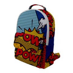 Pow Word Pop Art Style Expression Vector Flap Pocket Backpack (large) by Amaryn4rt