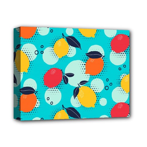 Pop Art Style Citrus Seamless Pattern Deluxe Canvas 14  X 11  (stretched) by Amaryn4rt