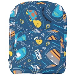 Seamless Pattern Vector Submarine With Sea Animals Cartoon Full Print Backpack by Amaryn4rt