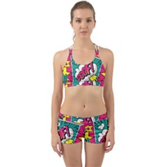 Comic Colorful Seamless Pattern Back Web Gym Set by Amaryn4rt