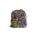 Graffiti Word Seamless Pattern Drawstring Pouch (Small) View1