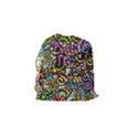 Graffiti Word Seamless Pattern Drawstring Pouch (Small) View2