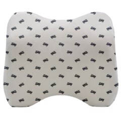 Vintage Car Motif Prin Pattern 2001 Velour Head Support Cushion by dflcprintsclothing