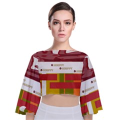 Serippy Tie Back Butterfly Sleeve Chiffon Top by SERIPPY