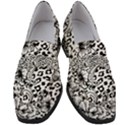 Vector-eclectic-fabric-seamless-pattern-animal-background-with-baroque-ornament Women s Chunky Heel Loafers View1