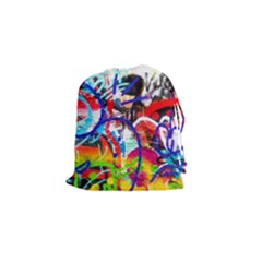 Crazy Grafitti Drawstring Pouch (small) by essentialimage