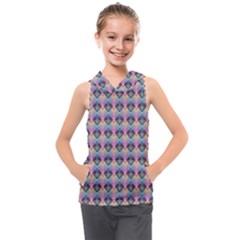 Pink And Blue Kids  Sleeveless Hoodie by Sparkle