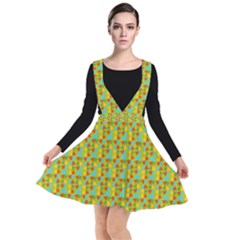 Lemon And Yellow Plunge Pinafore Dress by Sparkle