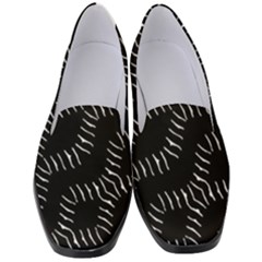 Black And White Geo Print Women s Classic Loafer Heels by dflcprintsclothing