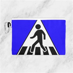 Cross Crossing Crosswalk Line Walk Canvas Cosmetic Bag (large) by HermanTelo