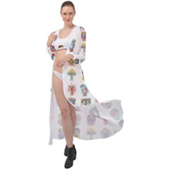 Female Reproductive System  Maxi Chiffon Beach Wrap by ArtByAng