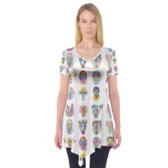 Female Reproductive System  Short Sleeve Tunic  by ArtByAng
