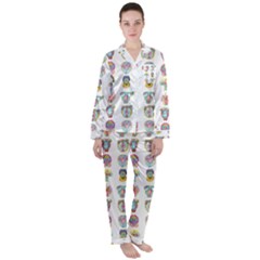 Female Reproductive System  Satin Long Sleeve Pyjamas Set by ArtByAng