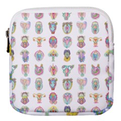 Female Reproductive System  Mini Square Pouch by ArtByAng