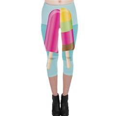 Ice Cream Parlour Capri Leggings  by HermanTelo