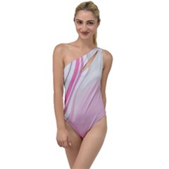 Modern Pink To One Side Swimsuit by Sparkle