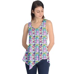 Blue Haired Girl Pattern Blue Sleeveless Tunic by snowwhitegirl