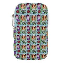 Purple Glasses Girl Pattern Blue Waist Pouch (small) by snowwhitegirl